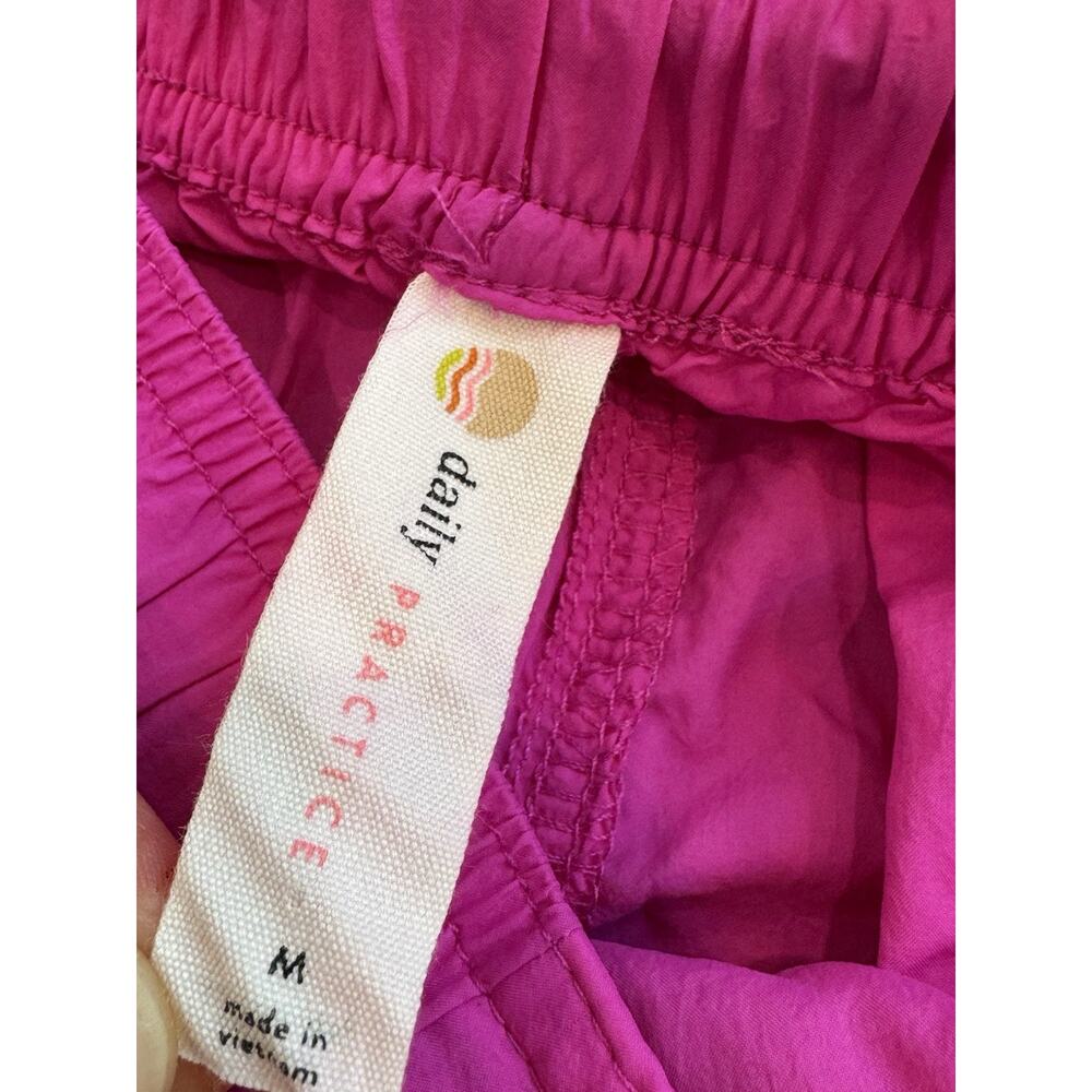 Anthropologie Daily Practice Base Jump Parachute Pants Medium Magenta Disco Pink - Picture 5 of 10